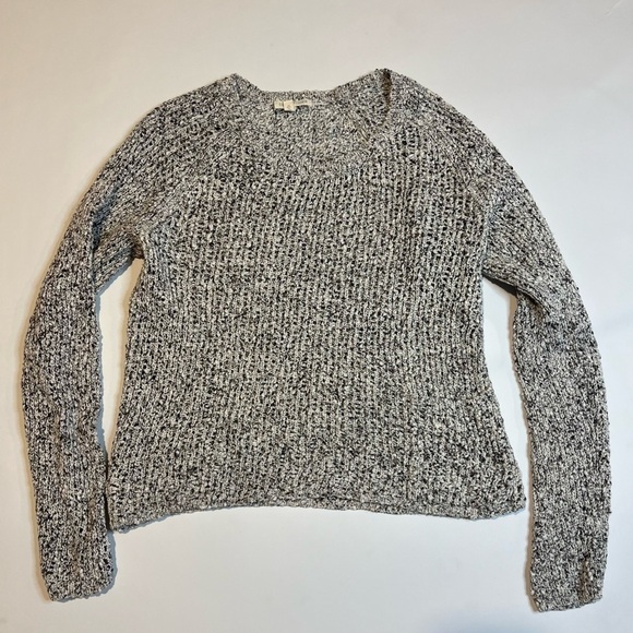 Eileen Fisher Sweaters - Eileen Fisher Gray Chunky Crochet Sweater XS Winter